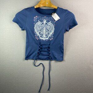 Rue21 Girl's Tshirt Size Small Obsessive Love Shirt T-shirt Religious Wings Nwt